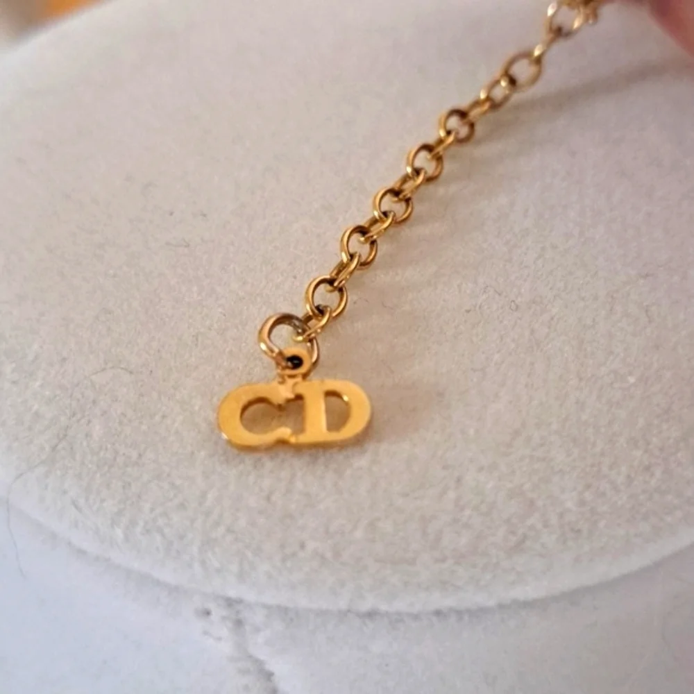 Christian Dior Gold Necklace Authentic